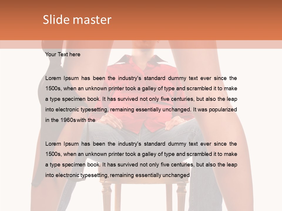 A Man Sitting On A Chair Next To A Woman PowerPoint Template