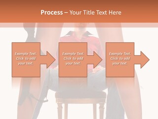 A Man Sitting On A Chair Next To A Woman PowerPoint Template