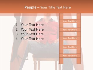 A Man Sitting On A Chair Next To A Woman PowerPoint Template