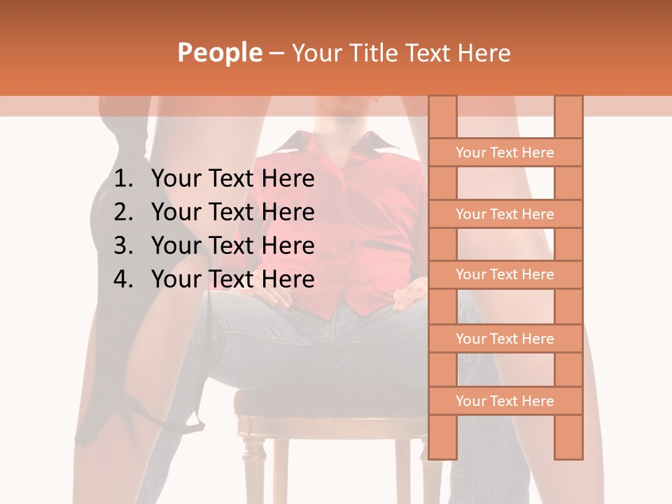 A Man Sitting On A Chair Next To A Woman PowerPoint Template
