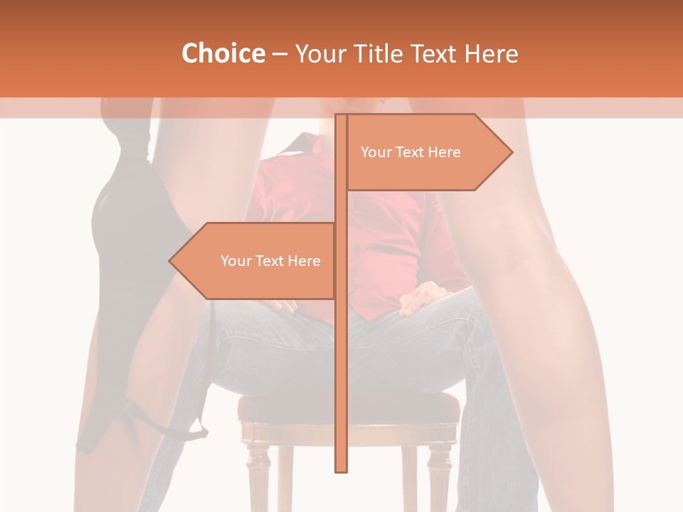 A Man Sitting On A Chair Next To A Woman PowerPoint Template