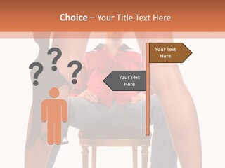 A Man Sitting On A Chair Next To A Woman PowerPoint Template