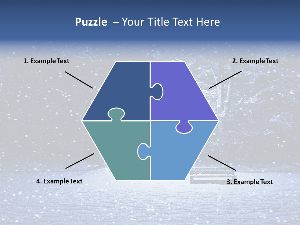 Snowscape Peaceful Lantern PowerPoint Template