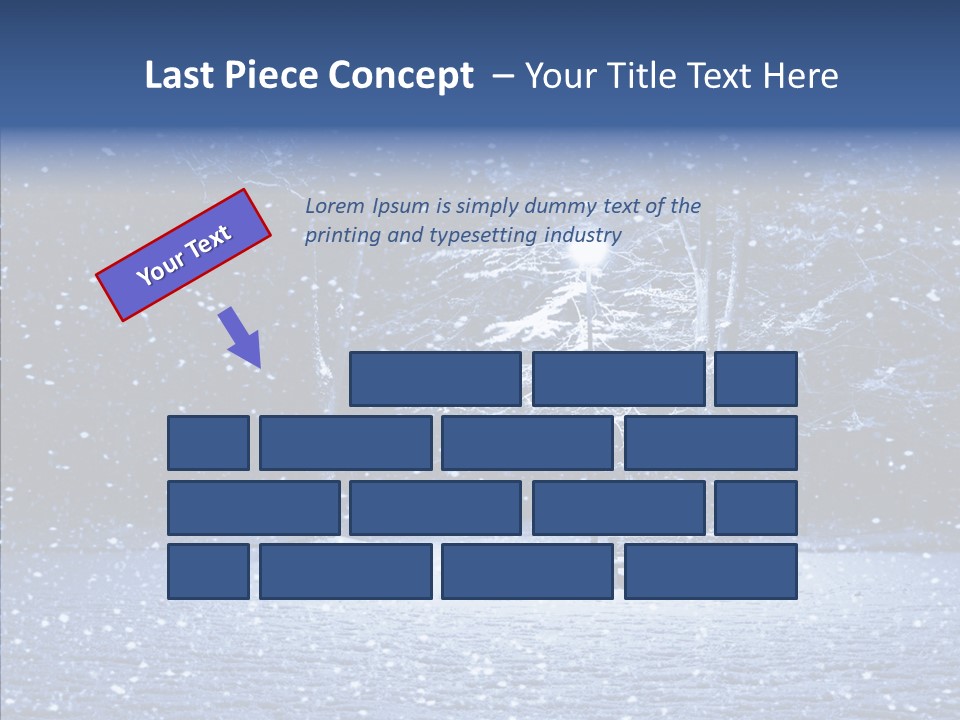 Snowscape Peaceful Lantern PowerPoint Template