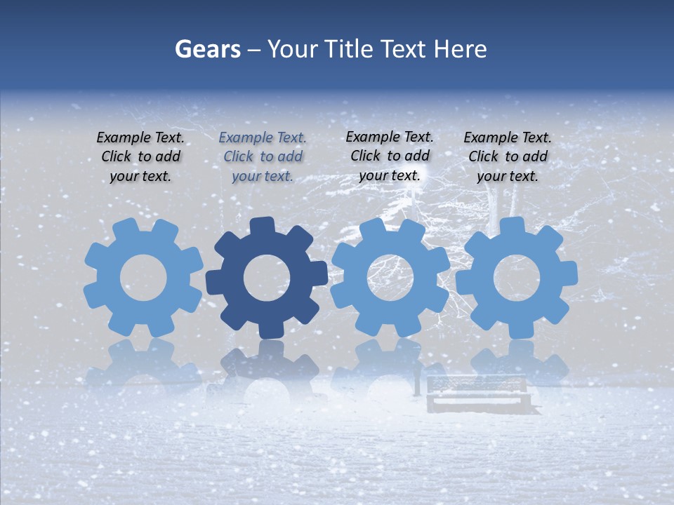 Snowscape Peaceful Lantern PowerPoint Template