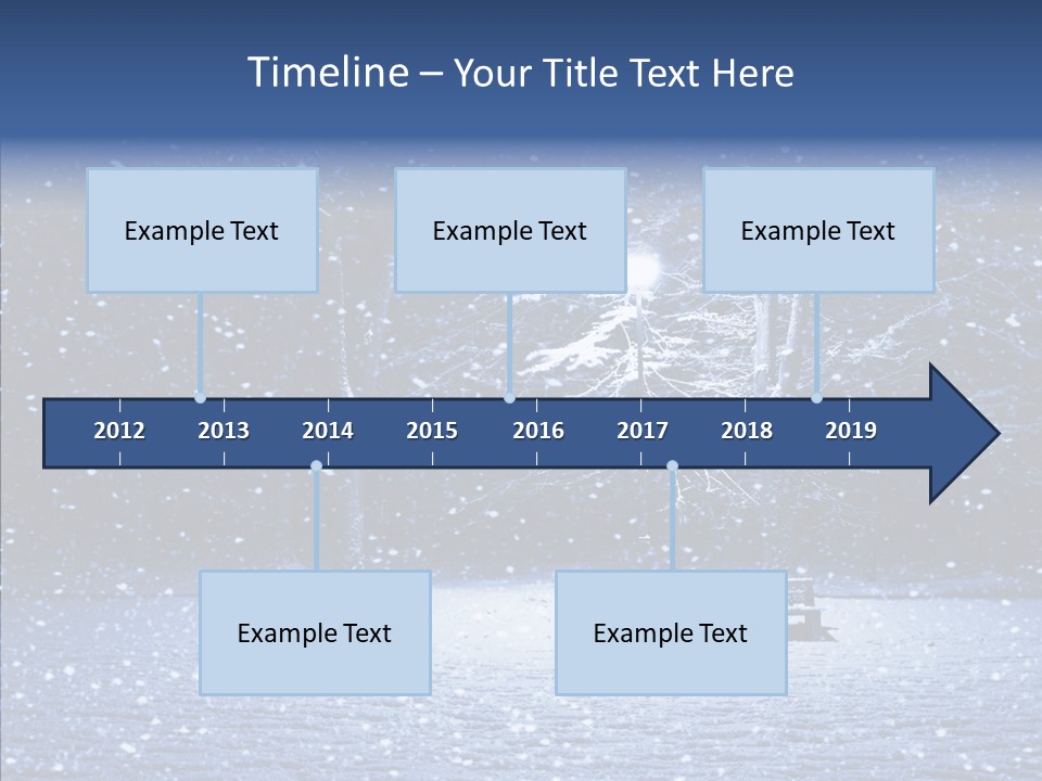 Snowscape Peaceful Lantern PowerPoint Template