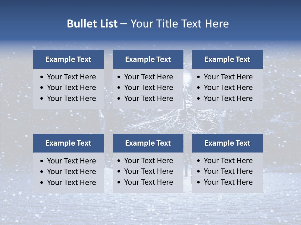 Snowscape Peaceful Lantern PowerPoint Template