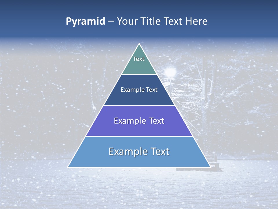 Snowscape Peaceful Lantern PowerPoint Template