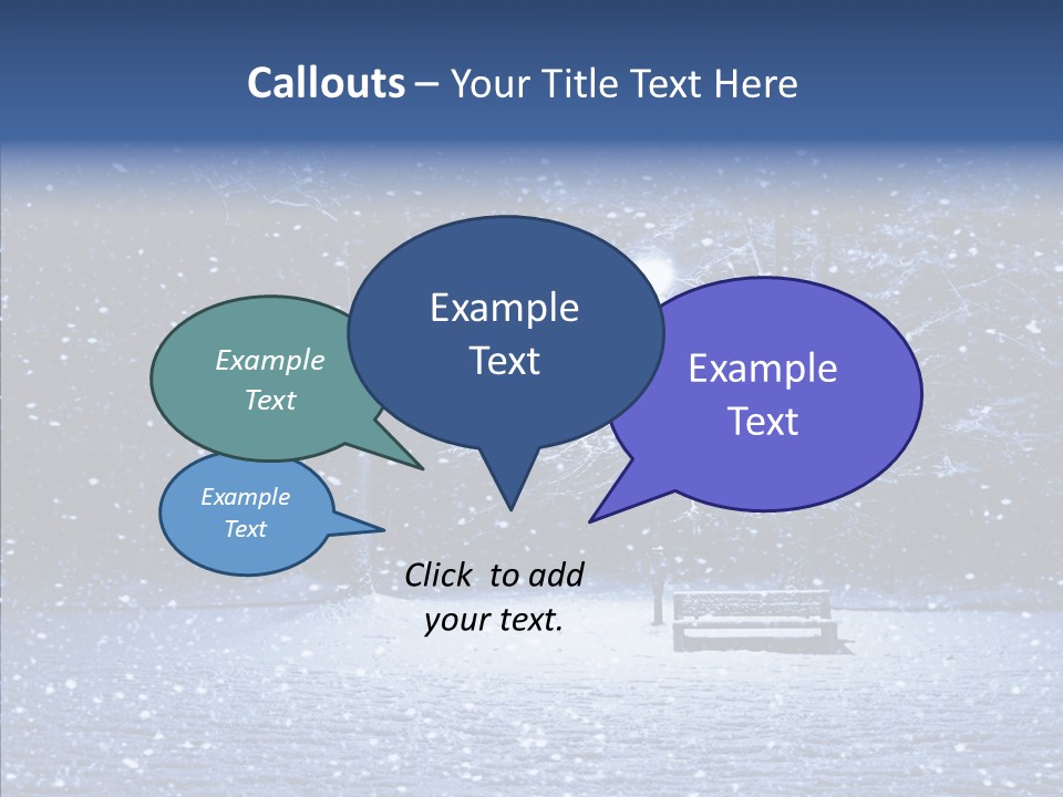 Snowscape Peaceful Lantern PowerPoint Template