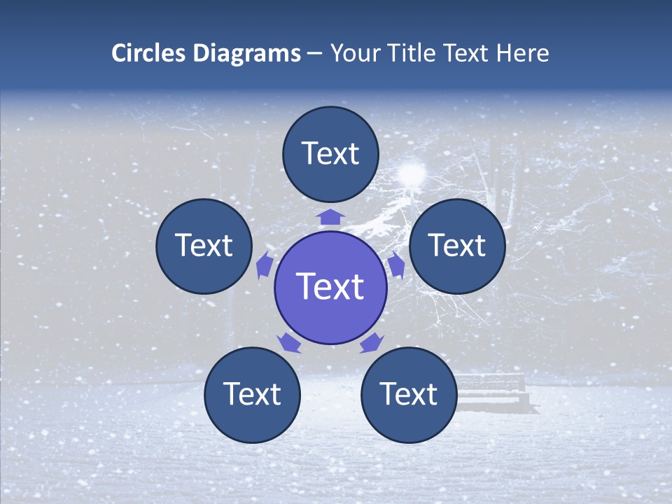 Snowscape Peaceful Lantern PowerPoint Template