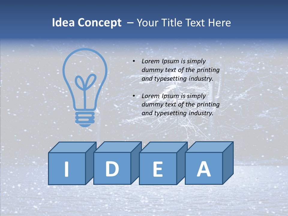 Snowscape Peaceful Lantern PowerPoint Template