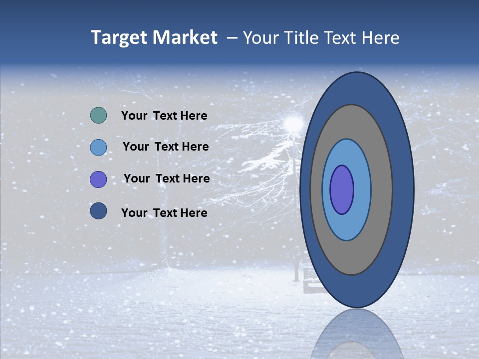 Snowscape Peaceful Lantern PowerPoint Template