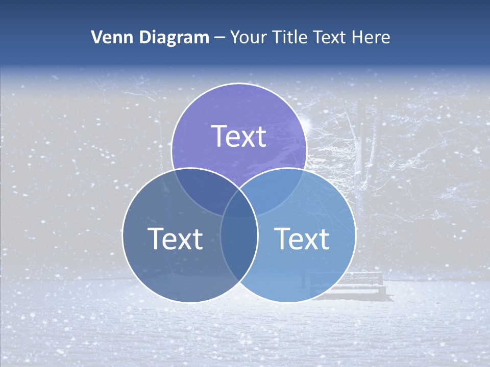 Snowscape Peaceful Lantern PowerPoint Template