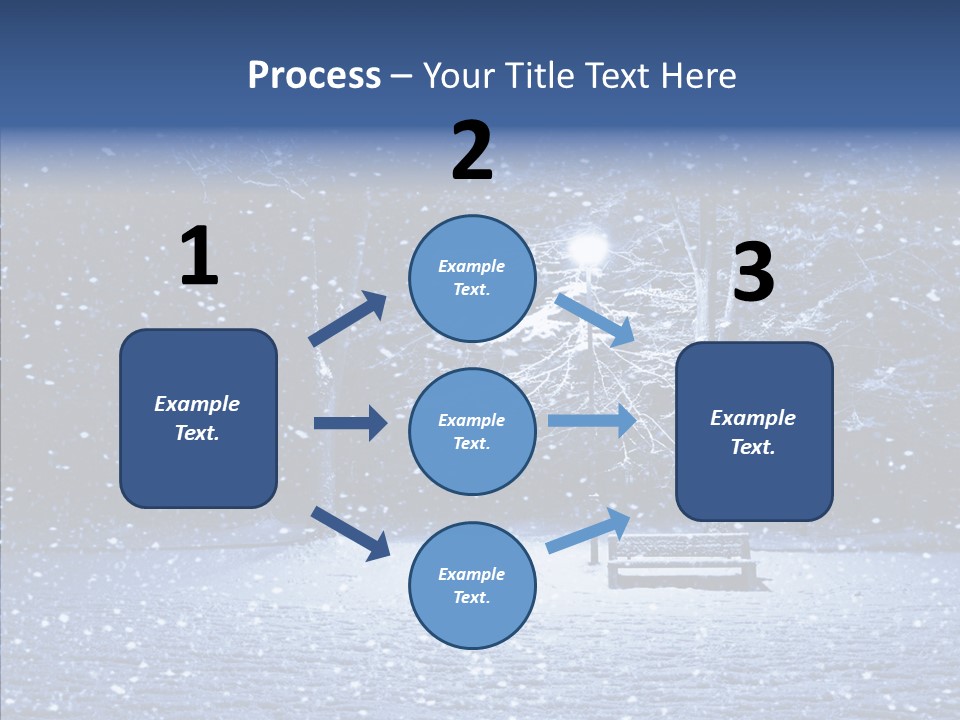 Snowscape Peaceful Lantern PowerPoint Template