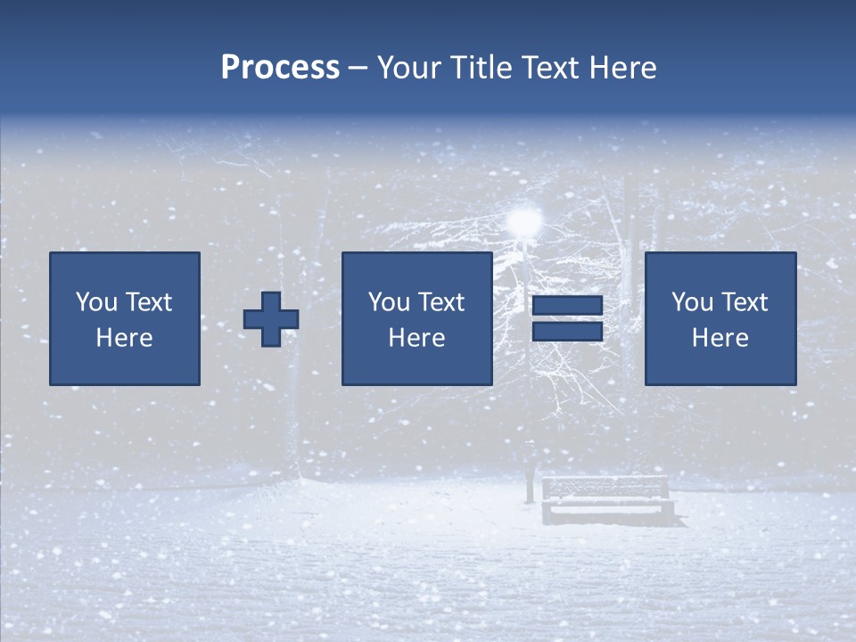Snowscape Peaceful Lantern PowerPoint Template