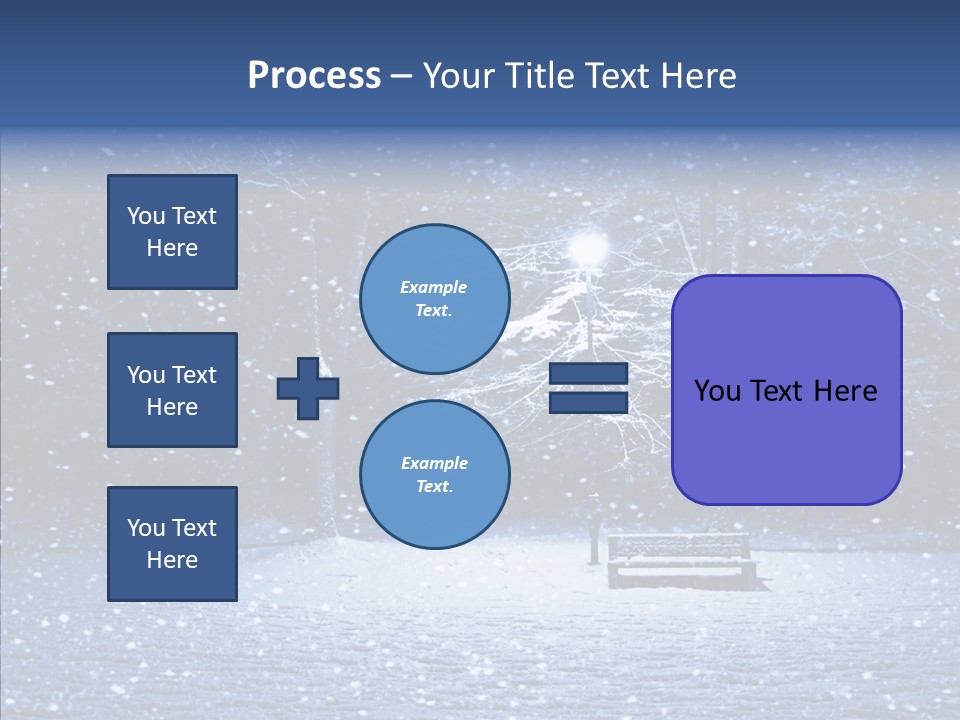 Snowscape Peaceful Lantern PowerPoint Template