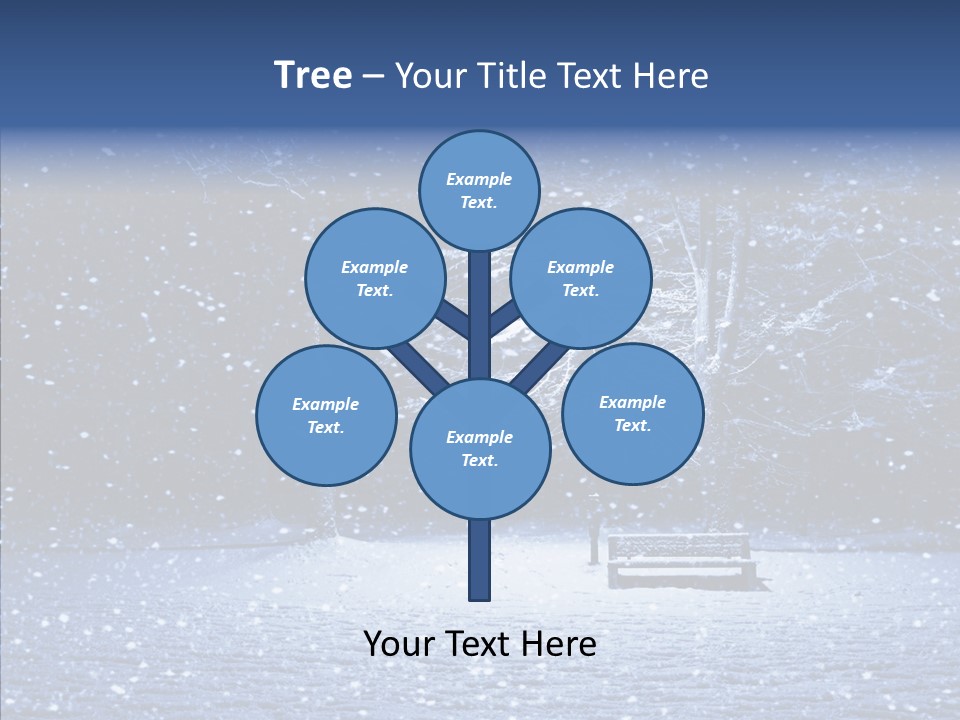 Snowscape Peaceful Lantern PowerPoint Template