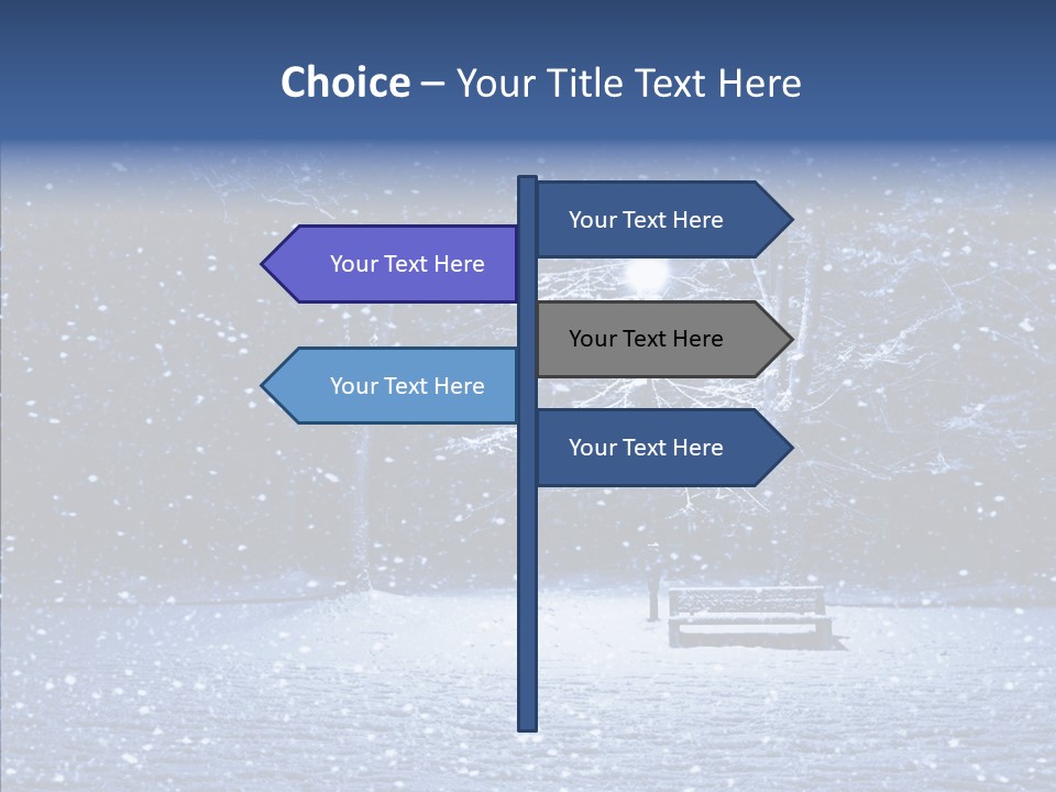 Snowscape Peaceful Lantern PowerPoint Template
