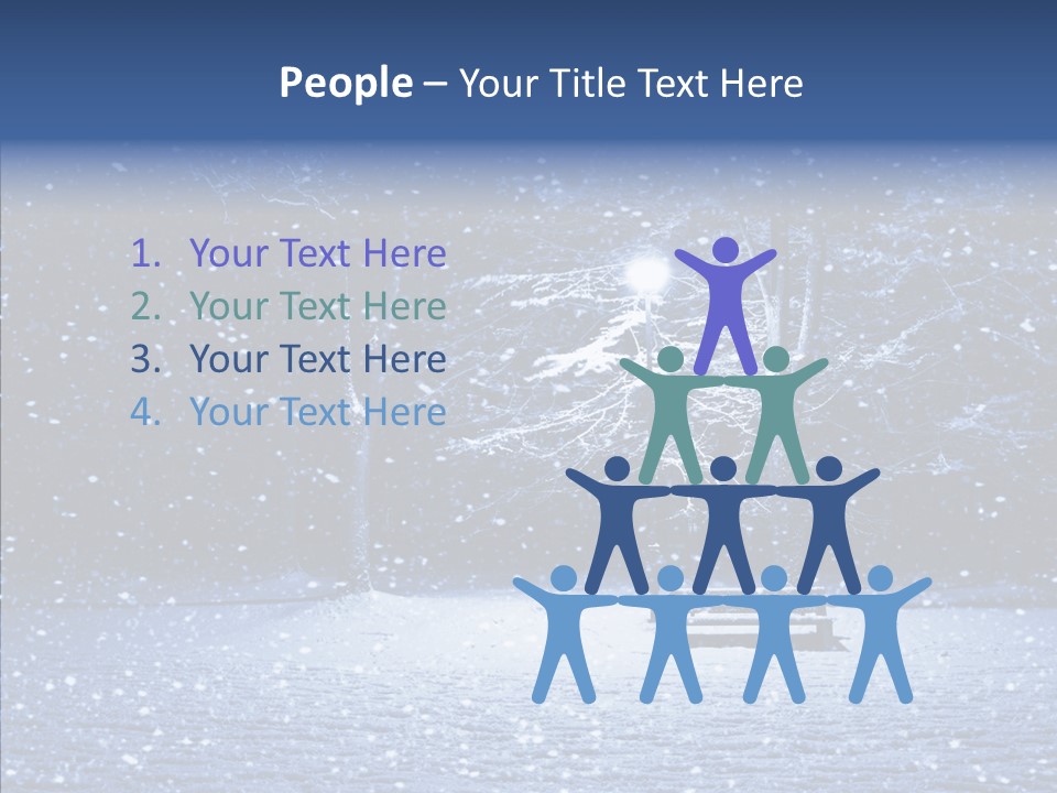 Snowscape Peaceful Lantern PowerPoint Template