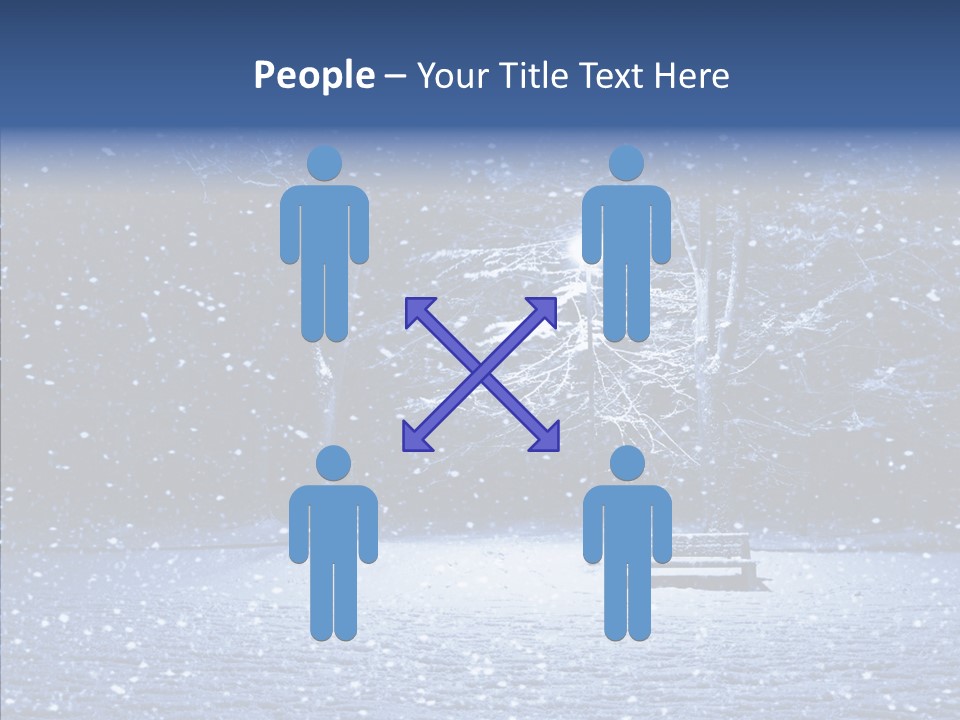 Snowscape Peaceful Lantern PowerPoint Template