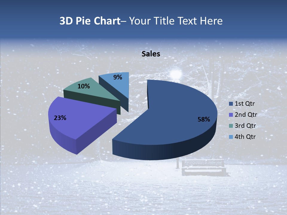 Snowscape Peaceful Lantern PowerPoint Template