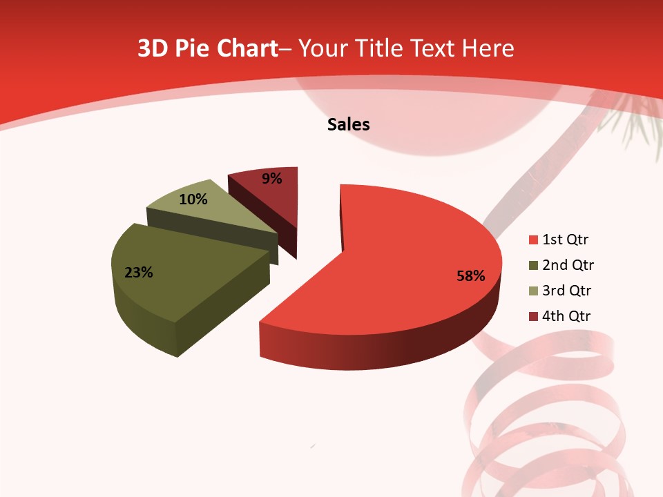 Ornament Beautiful Ball PowerPoint Template