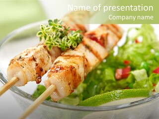 Fresh Salad Grilled PowerPoint Template