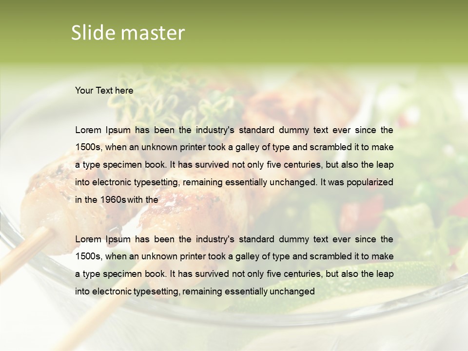 Fresh Salad Grilled PowerPoint Template