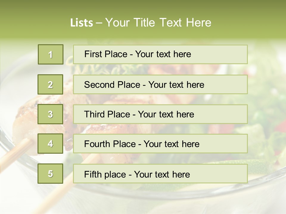 Fresh Salad Grilled PowerPoint Template
