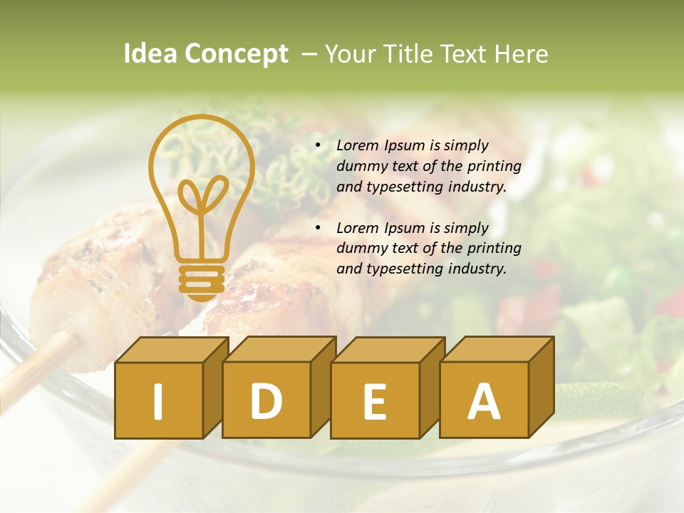 Fresh Salad Grilled PowerPoint Template