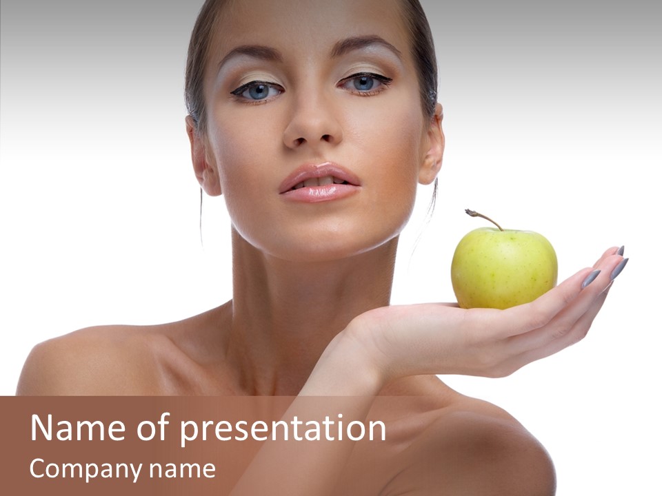 Hair Apple Blue PowerPoint Template