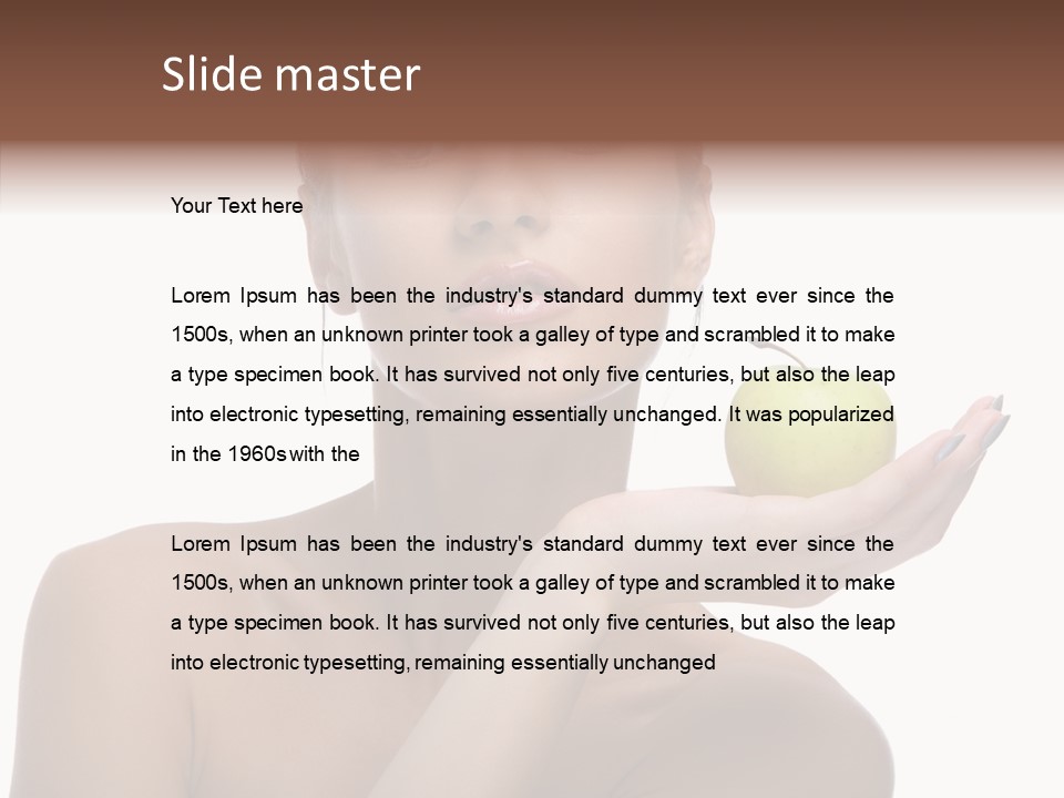 Hair Apple Blue PowerPoint Template