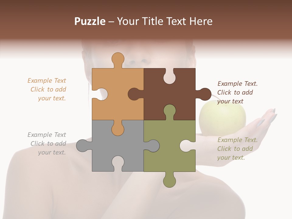 Hair Apple Blue PowerPoint Template