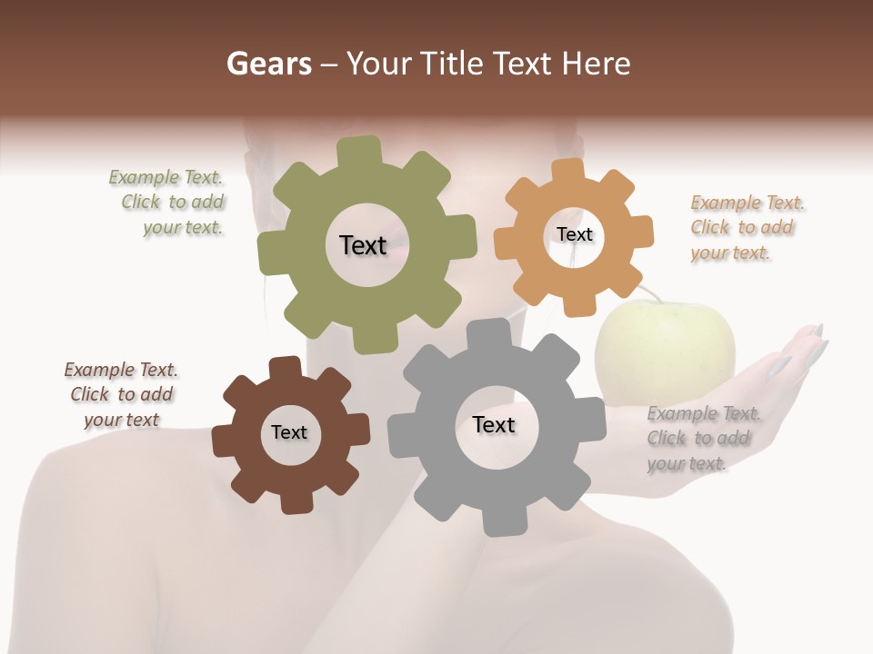 Hair Apple Blue PowerPoint Template