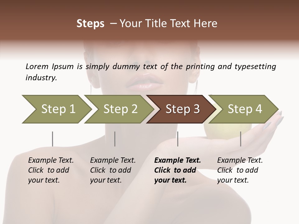 Hair Apple Blue PowerPoint Template