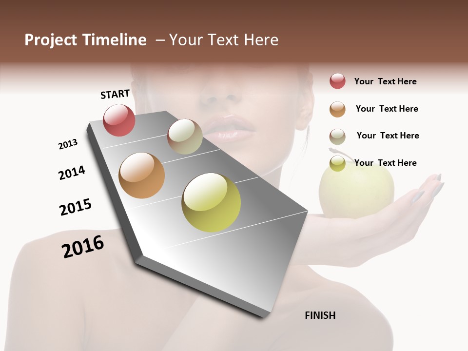 Hair Apple Blue PowerPoint Template