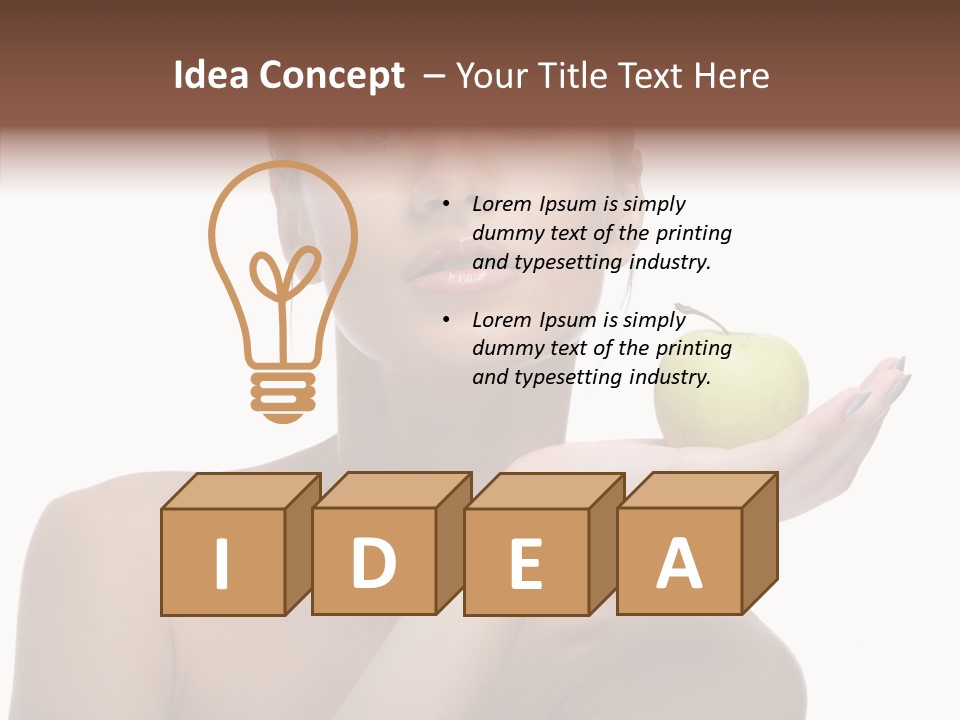 Hair Apple Blue PowerPoint Template