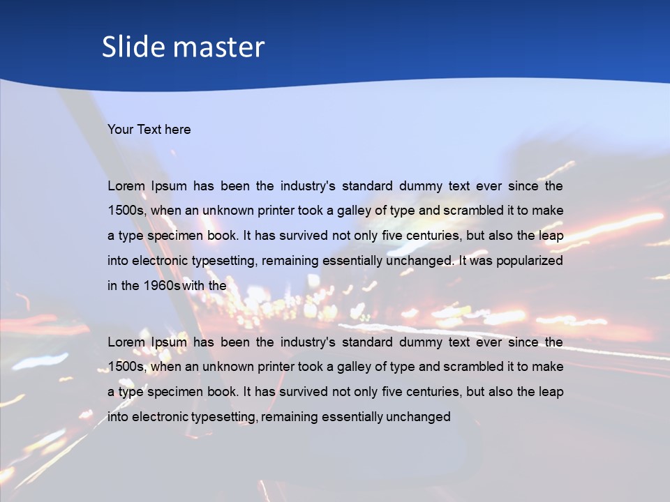 Transportation Highway Traffic PowerPoint Template