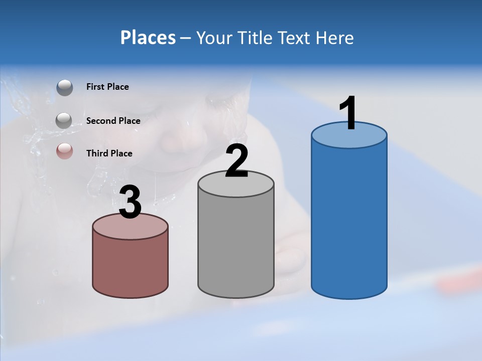 Childhood Blue Splash PowerPoint Template