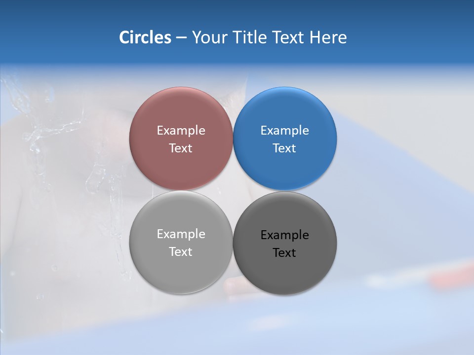 Childhood Blue Splash PowerPoint Template