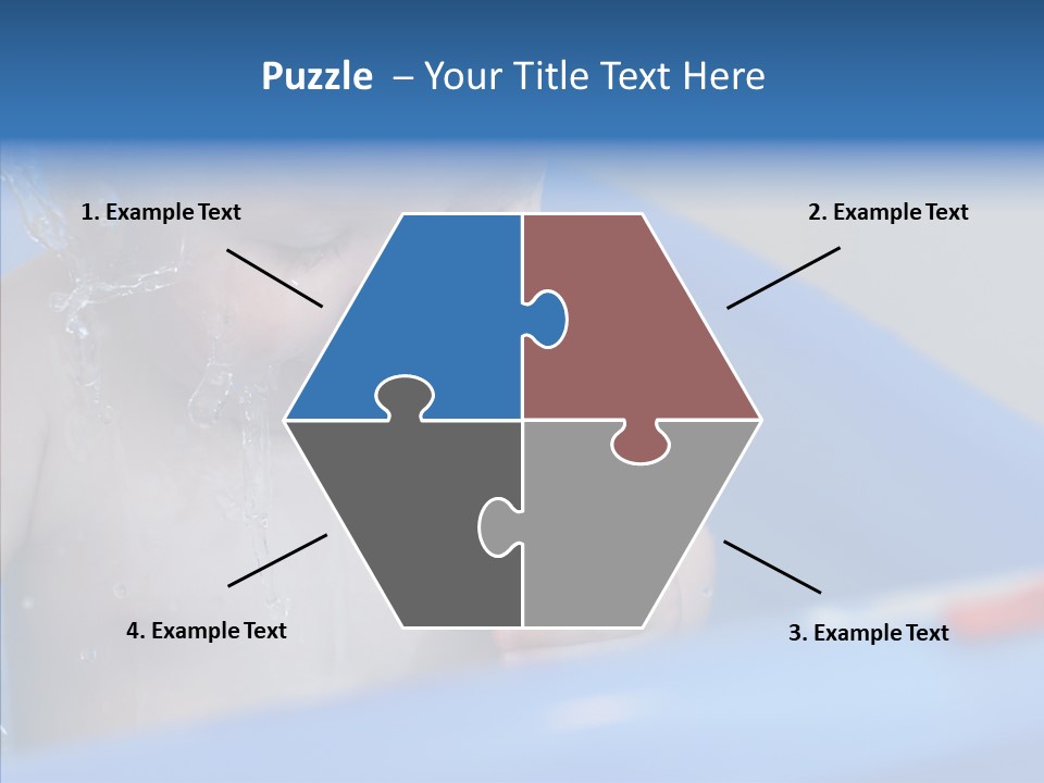 Childhood Blue Splash PowerPoint Template