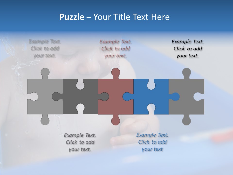 Childhood Blue Splash PowerPoint Template