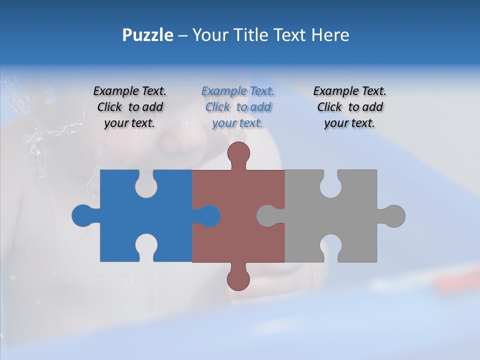 Childhood Blue Splash PowerPoint Template