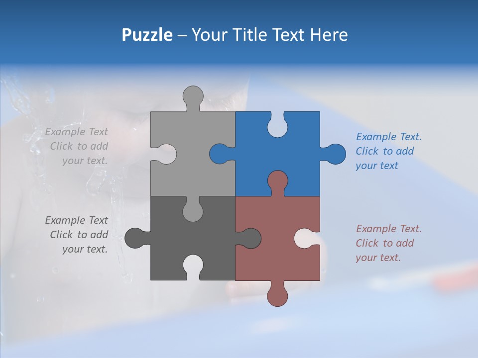 Childhood Blue Splash PowerPoint Template