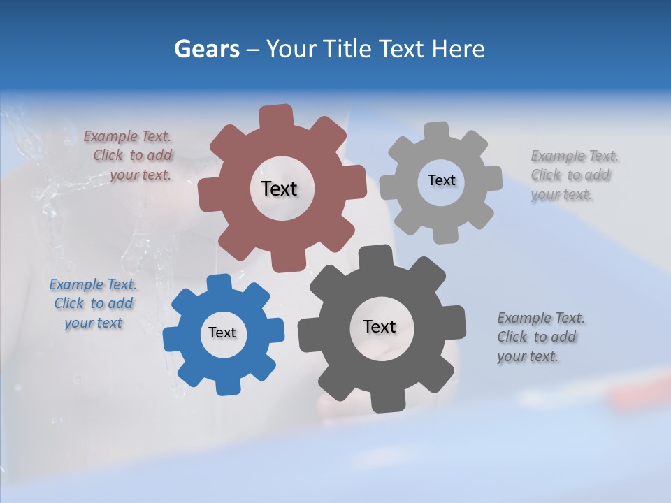 Childhood Blue Splash PowerPoint Template