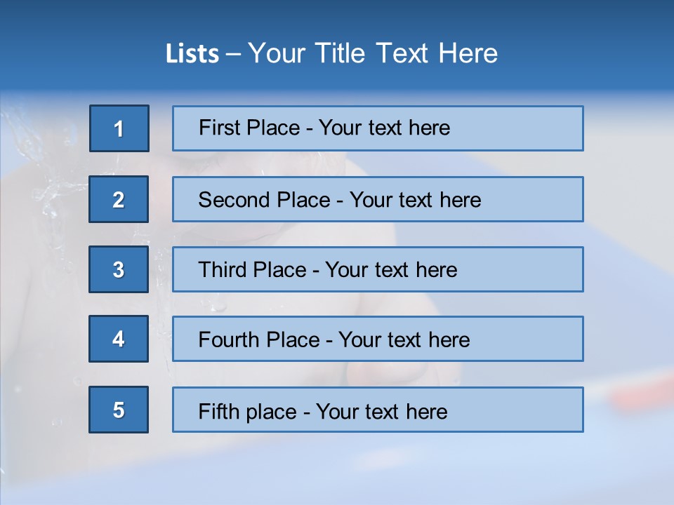 Childhood Blue Splash PowerPoint Template