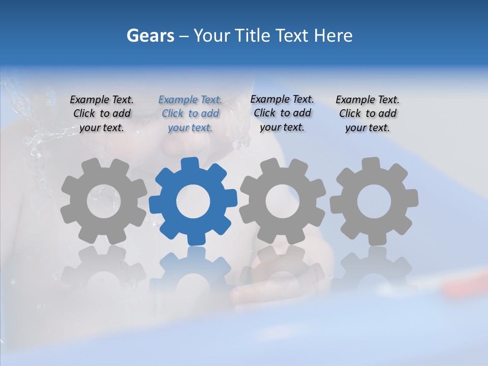 Childhood Blue Splash PowerPoint Template