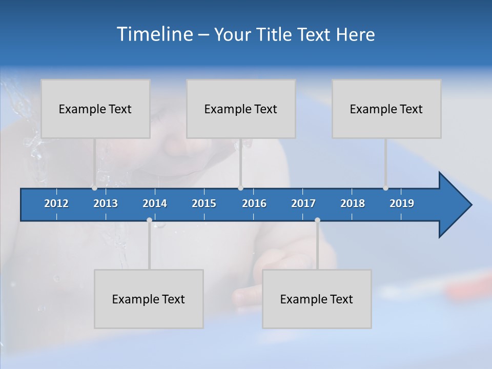 Childhood Blue Splash PowerPoint Template