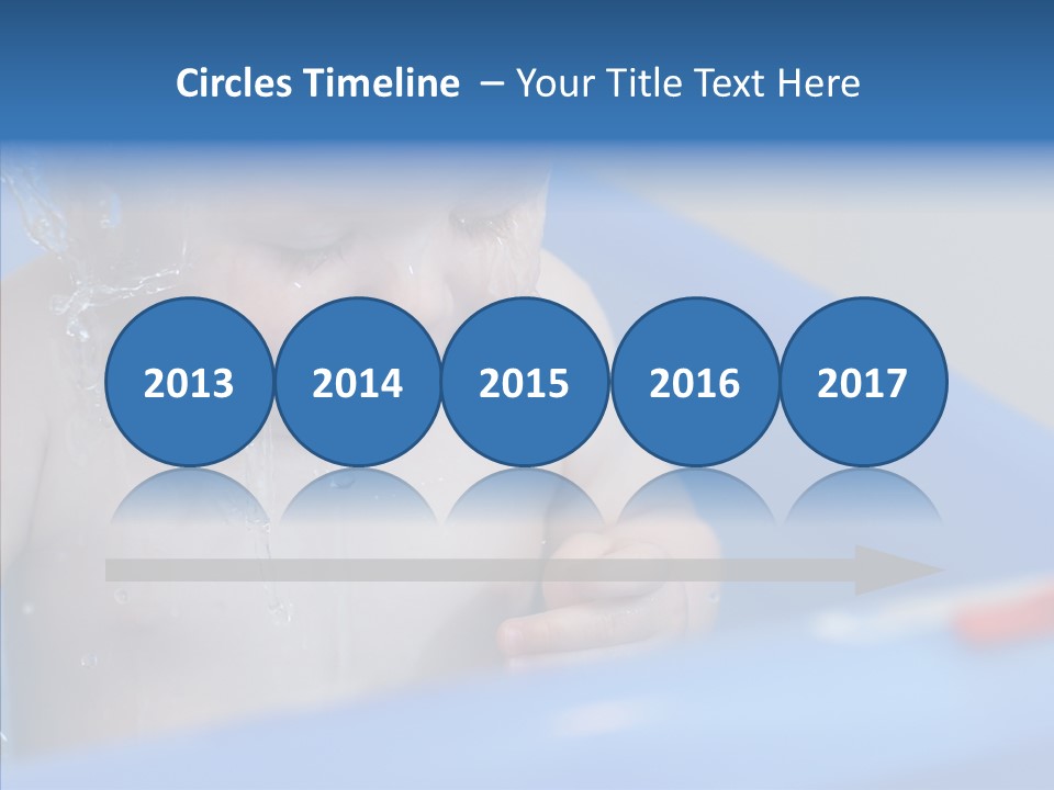 Childhood Blue Splash PowerPoint Template