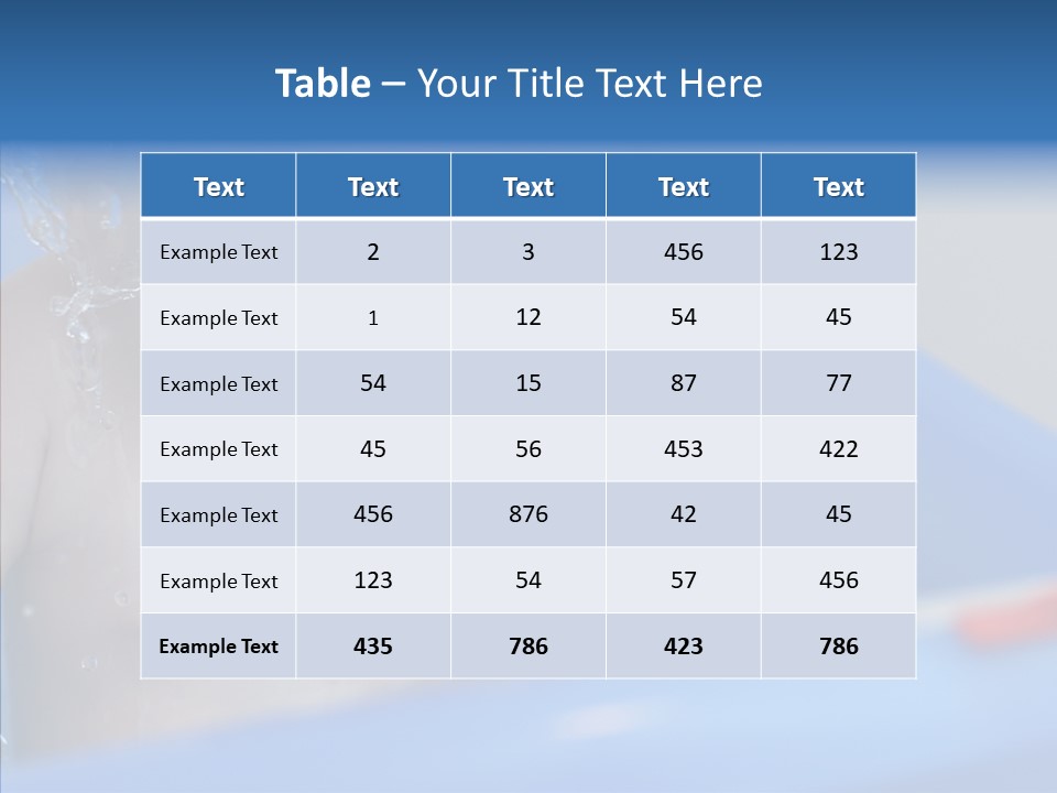 Childhood Blue Splash PowerPoint Template